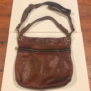 Fossil leather cross body purse